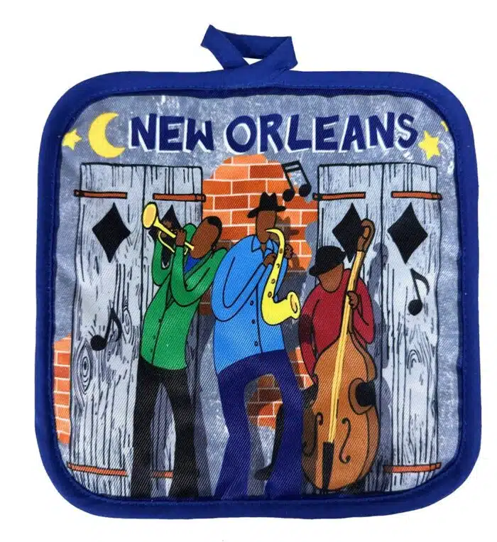 SAX BAND DESIGN POT HOLDER